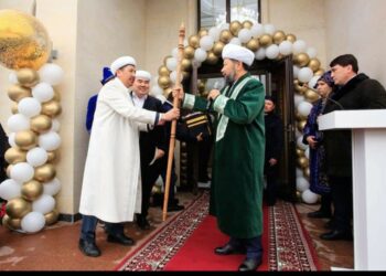 ТҮРКІСТАН: ТӨЛЕБИ АУДАНЫНДА «ҚОЖАМЖАР БИ» АТЫНДАҒЫ ЖАҢА МЕШІТ АШЫЛДЫ