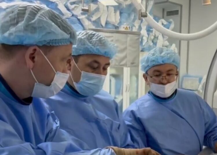 №2 ҚАЛАЛЫҚ АУРУХАНАДА СТЕНТ-ГРАФТ ЭНДОПРОТЕЗІН ОРНАТУ ОТАСЫ ЖАСАЛДЫ