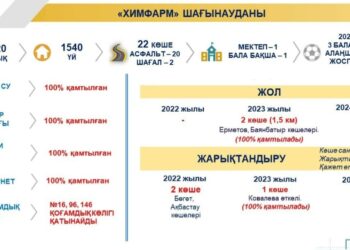 «ХИМФАРМ» ШАҒЫН АУДАНЫНДА 3 ОЙЫН АЛАҢШАСЫ САЛЫНАДЫ