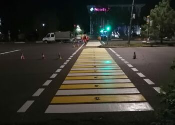 ШЫМКЕНТТЕ 450 ШАҚЫРЫМ КӨШЕГЕ ЖОЛ ТАҢБАЛАРЫ СЫЗЫЛАДЫ