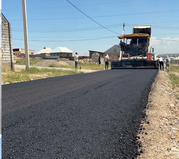 Асфальт төсеу жұмыстары атқарылуда