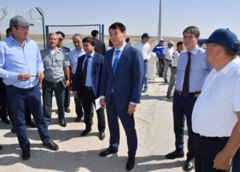 ТҮРКІСТАН ОБЛЫСЫНЫҢ ӘКІМІ ДАРХАН САТЫБАЛДЫ СОЗАҚ ЖӘНЕ БӘЙДІБЕК ТҰРҒЫНДАРЫМЕН КЕЗДЕСТІ
