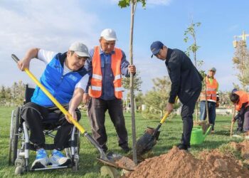 ТҮРКІСТАНДА ОБЛЫС ӘКІМІНІҢ ҚАТЫСУЫМЕН ТАЗАЛЫҚ АКЦИЯСЫ ӨТТІ