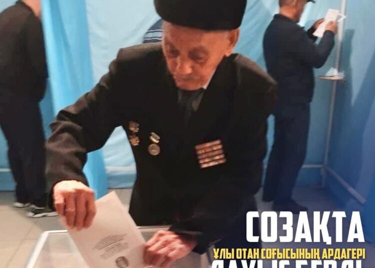 СОЗАҚТА ҰЛЫ ОТАН СОҒЫСЫНЫҢ АРДАГЕРІ ДАУЫС БЕРДІ