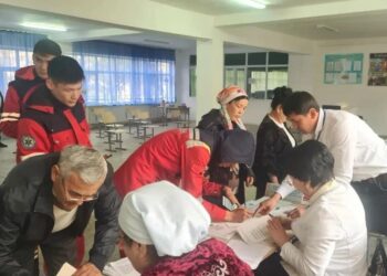 ТҮРКІСТАН: ШАРДАРАДА ЖЕДЕЛ ЖӘРДЕМ ҚЫЗМЕТШІЛЕРІ ДАУЫС БЕРДІ