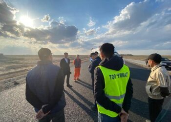 ТҮРКІСТАН-ШӘУІЛДІР БАҒЫТЫНДАҒЫ ЖОЛ ҚАЙТА ҚҰРУДАН ӨТКІЗІЛІП ЖАТЫР