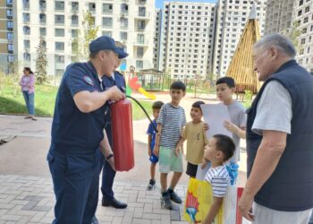 «Tumar Apartments» тұрғын үй кешенінде шартты өртті сөндіру бойынша өрт-тактикалық оқу-жаттығу өткізілді  