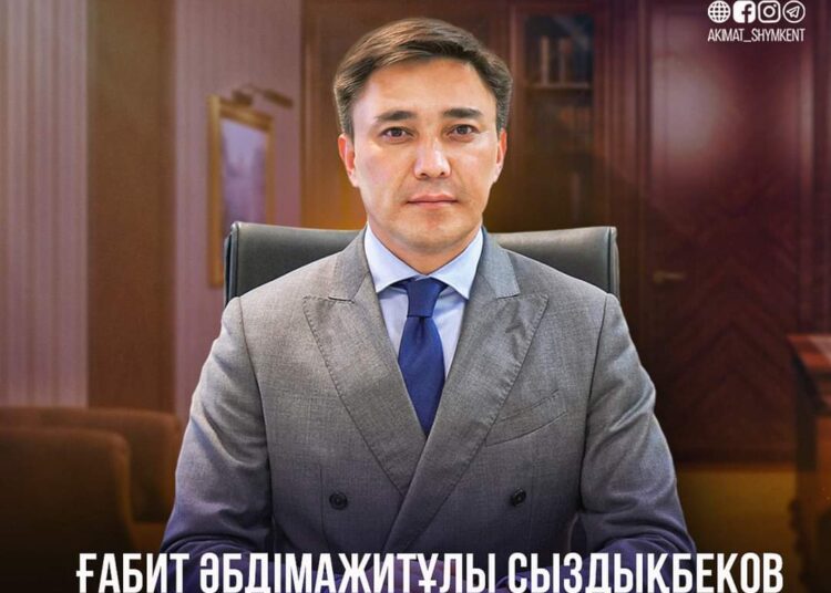 ҒАБИТ ӘБДІМАЖИТҰЛЫ СЫЗДЫҚБЕКОВ ШЫМКЕНТ ҚАЛАСЫНЫҢ ӘКІМІ ЛАУАЗЫМЫНА ТАҒАЙЫНДАЛДЫ
