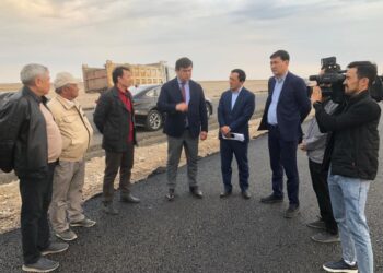 «ТҮРКІСТАН-ШӘУІЛДІР» БАҒЫТЫНДАҒЫ ЖОЛ ТОЛЫҚ ҚАЙТА ЖӨНДЕУДЕН ӨТІП ЖАТЫР