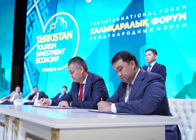 ТҮРКІСТАНДАҒЫ ЭКОНОМИКАЛЫҚ ФОРУМДА 1 ТРЛН. 55 МЛРД. ТЕҢГЕНІҢ МЕМОРАНДУМЫНА ҚОЛ ҚОЙЫЛДЫ