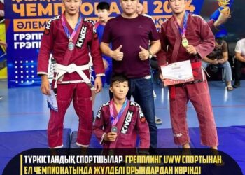 ТҮРКІСТАНДЫҚ СПОРТШЫЛАР ГРЕППЛИНГ UWW СПОРТЫНАН ЕЛ ЧЕМПИОНАТЫНДА ЖҮЛДЕЛІ ОРЫНДАРДАН КӨРІНДІ