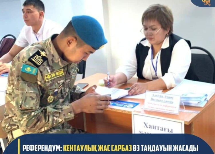 РЕФЕРЕНДУМ: КЕНТАУЛЫҚ ЖАС САРБАЗ ӨЗ ТАҢДАУЫН ЖАСАДЫ