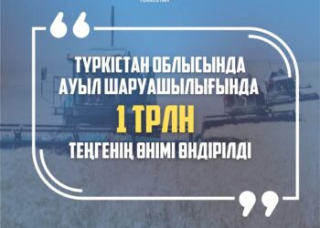 2024 ЖЫЛЫ ТҮРКІСТАН ОБЛЫСЫНДА АУЫЛ ШАРУАШЫЛЫҒЫНДА 1 ТРЛН ТЕҢГЕНІҢ ӨНІМІ ӨНДІРІЛДІ