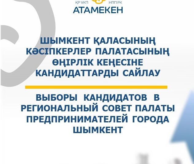В Шымкенте пройдут выборы в Региональный совет Палаты предпринимателей
