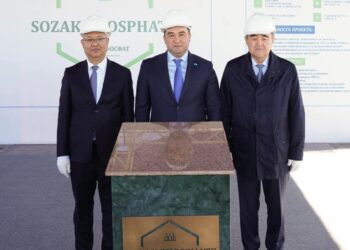 ТҮРКІСТАН ОБЛЫСЫНДА 1000 АДАМДЫ ЖҰМЫСПЕН ҚАМТИТЫН ЗАУЫТТЫҢ КАПСУЛАСЫ САЛЫНДЫ