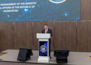 Олжас Бектенов Президент тапсырмасы бойынша өтіп жатқан «Заң және тәртіп» апталығы аясында ІІМ Басқару академиясының ашылуына қатысты