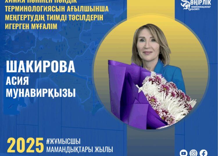 ХИМИЯ ПӘНІНЕН ПӘНДІК ТЕРМИНОЛОГИЯСЫН АҒЫЛШЫНША МЕҢГЕРТУДІҢ ТИІМДІ ТӘСІЛДЕРІН ИГЕРГЕН МҰҒАЛІМ