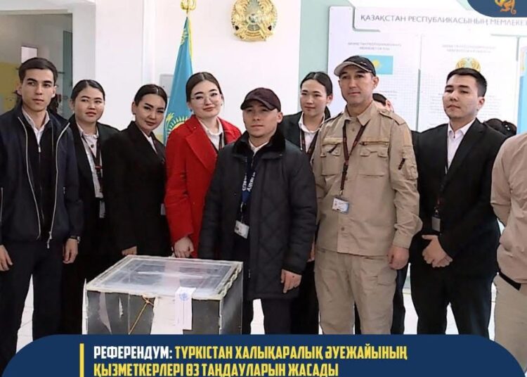 РЕФЕРЕНДУМ: ТҮРКІСТАН ХАЛЫҚАРАЛЫҚ ӘУЕЖАЙЫНЫҢ ҚЫЗМЕТКЕРЛЕРІ ӨЗ ТАҢДАУЛАРЫН ЖАСАДЫ