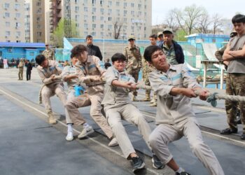 В Алматы прошел военно-патриотический сбор молодежи «Жас бүркіт-2026»