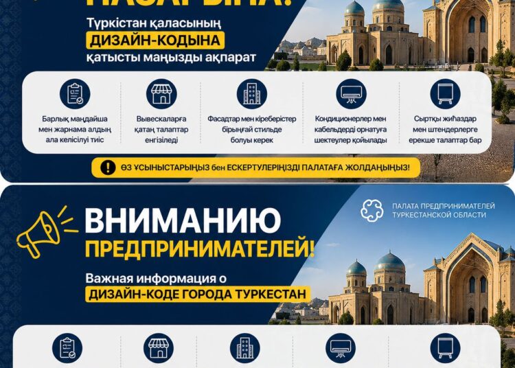 Түркістан қаласының кәсіпкерлері назарына!
