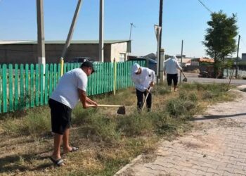 «ТАЗА ҚАЗАҚСТАН»: САРЫАҒАШ АУДАНЫНДА ЭКОАКЦИЯ АЯСЫНДА СЕНБІЛІК ӨТТІ 