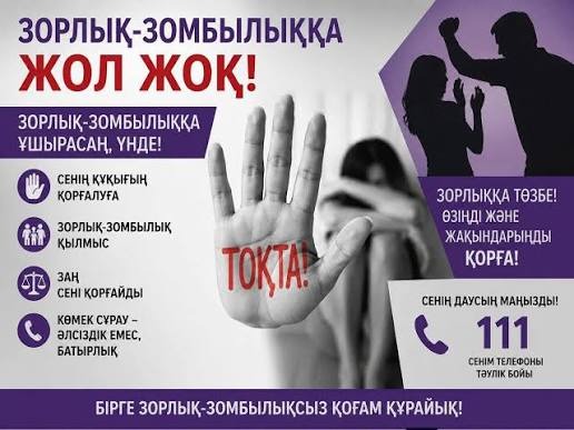 Тұрмыстық зорлық-зомбылыққа қарсы күрес – ортақ міндет