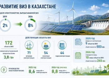 Қазақстанның энергия теңгеріміндегі ЖЭК үлесі алты жылда 4 есеге өсті