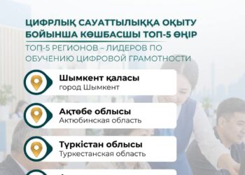 Шымкент цифрлық сауаттылықты оқытуда өңірлер арасында бірінші орынға ие болды