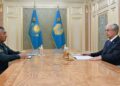 Глава государства принял министра обороны Айдоса Мырзахметова