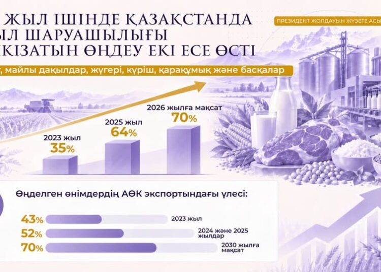 Президент Жолдауын жүзеге асыру: ауыл шаруашылығы шикізатын өңдеу үлесі екі есеге жуық артты