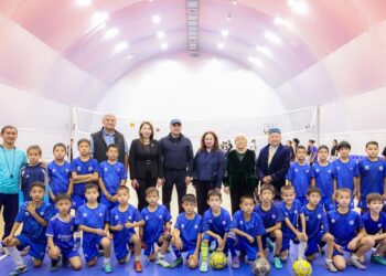 ЕКІ ЖАҢА МОДУЛЬДІ СПОРТ ЗАЛЫ АШЫЛДЫ