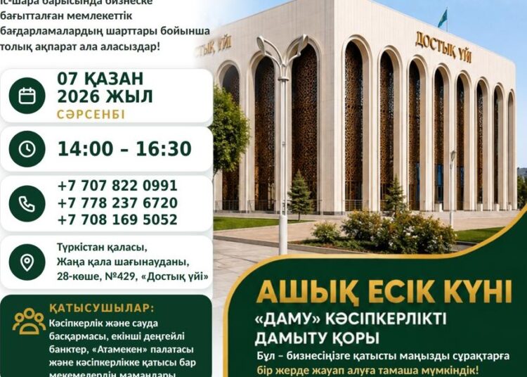 Құрметті Түркістан облысының кәсіпкерлері және тұрғындары!