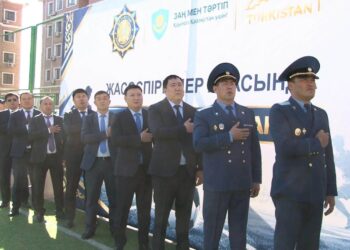 ТҮРКІСТАНДА «ЗАҢ МЕН ТӘРТІП» ҚАҒИДАТЫ АЯСЫНДА ЖАСӨСПІРІМДЕР АРАСЫНДА ШАҒЫН ФУТБОЛДАН ЖАРЫС ӨТТІ